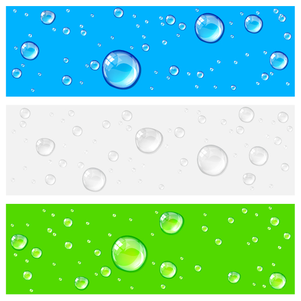 free vector Crystal clear water drops 01 vector